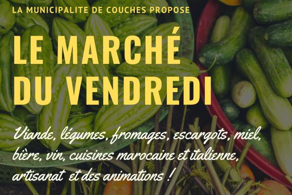 Le Marché du Vendredi producteurs et artisans locaux Couches 2022