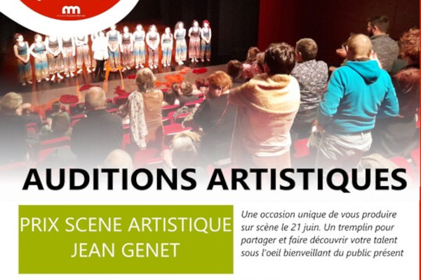 Salle J Genet : Auditions artistiques Prix Scène Artistique Jean Genet