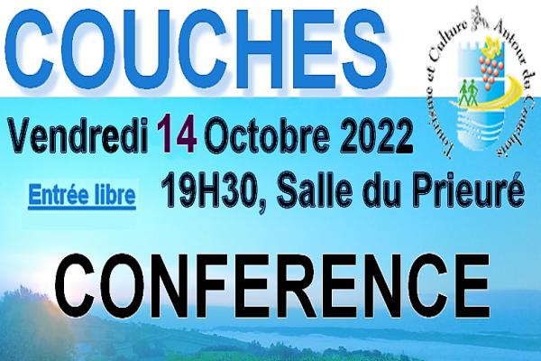 Conférence Le Vignoble du Couchois 14 Octobre 2022 Couches
