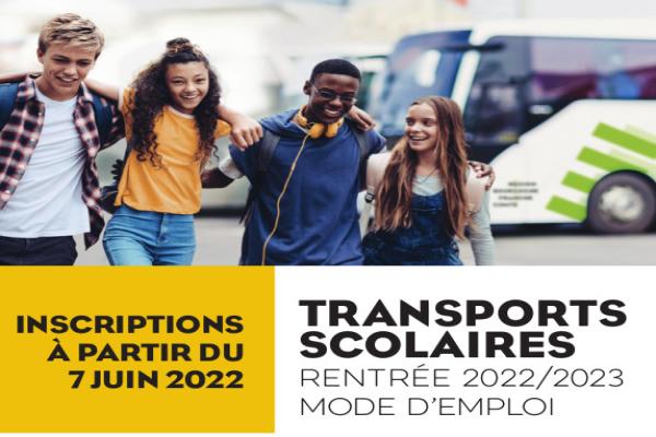 Inscriptions Transports Collège Lycée BFC 2022-2023